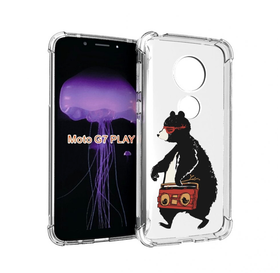 

Чехол MyPads Музыкальный медведь для Motorola Moto G7 Play, Прозрачный, Tocco