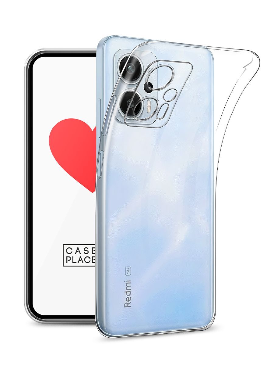 

Чехол на Xiaomi Redmi Note 12T Pro прозрачный, 319150-6