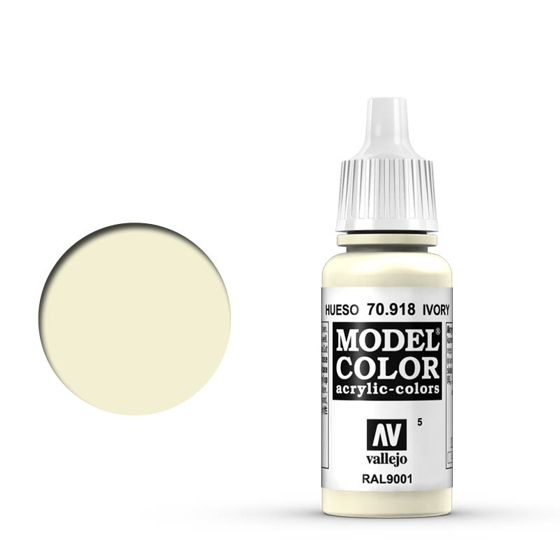 

Краска акриловая Vallejo серии Model Color Ivory матовая, 17 мл, 70918, Ivory