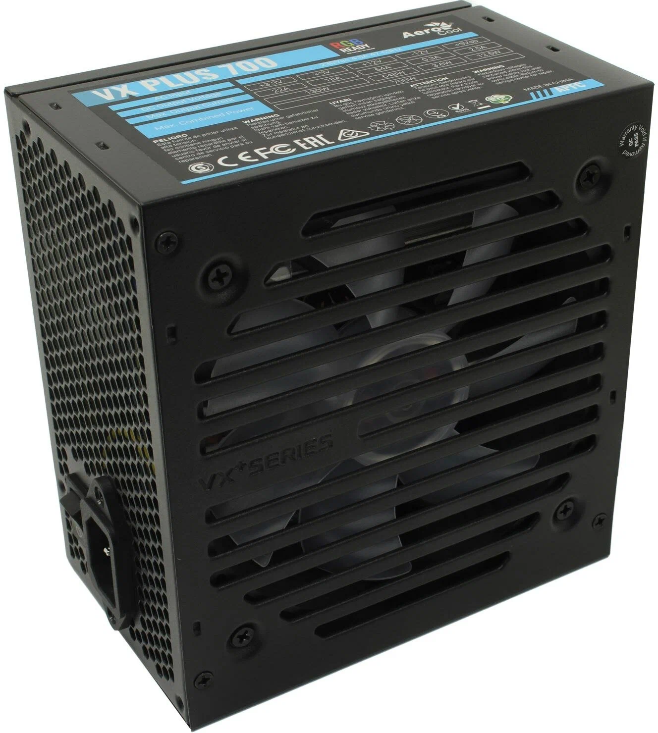

Блок питания AeroCool 700W (VX PLUS 700 RGB), Черный