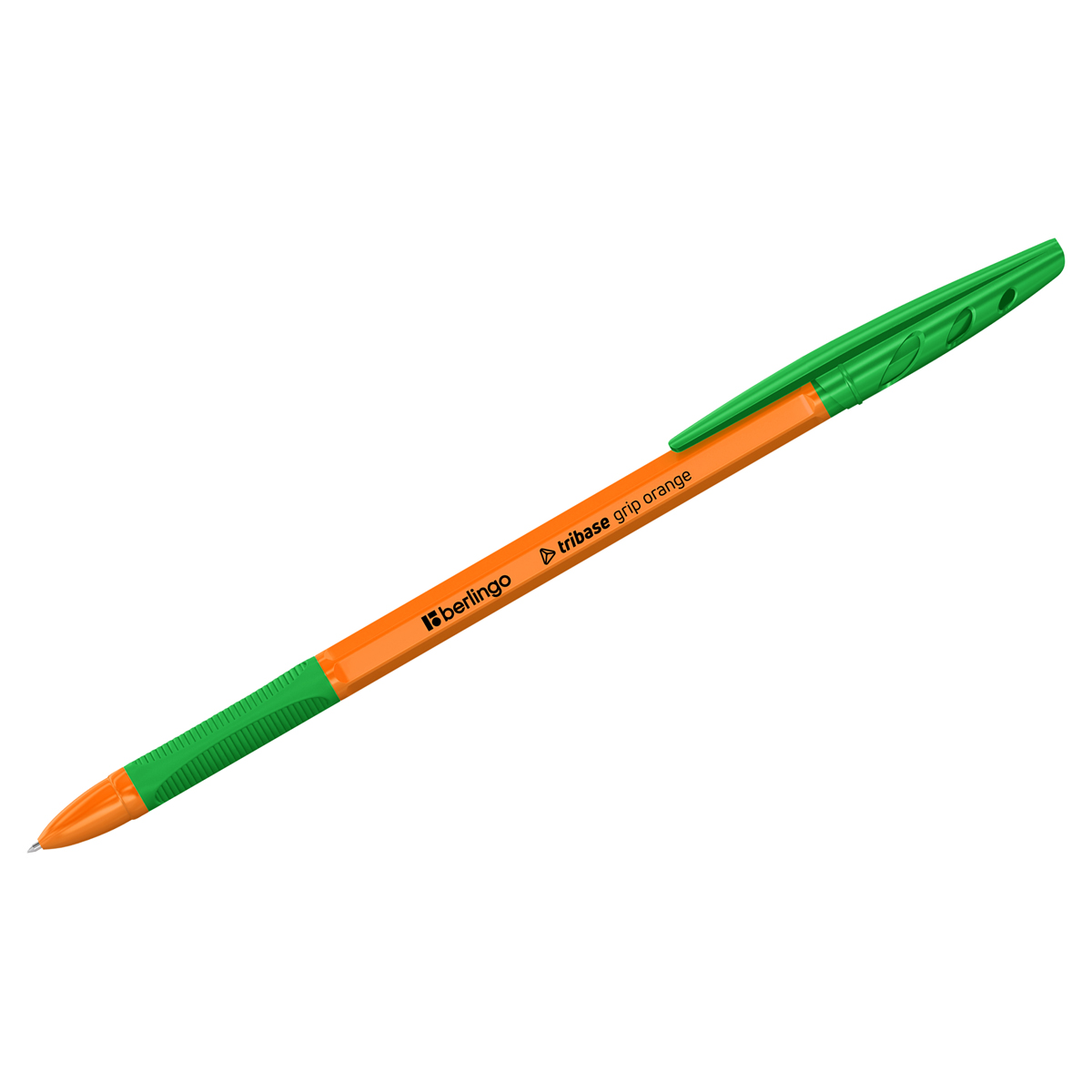 

Ручка шариковая Berlingo "Tribase grip orange" зеленая, 0,7мм, грип, (50шт.)