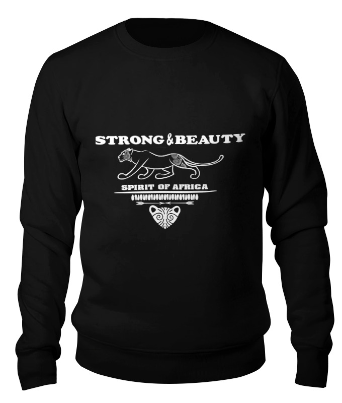 

Свитшот Printio Strong & beauty черный 2XL, Strong & beauty