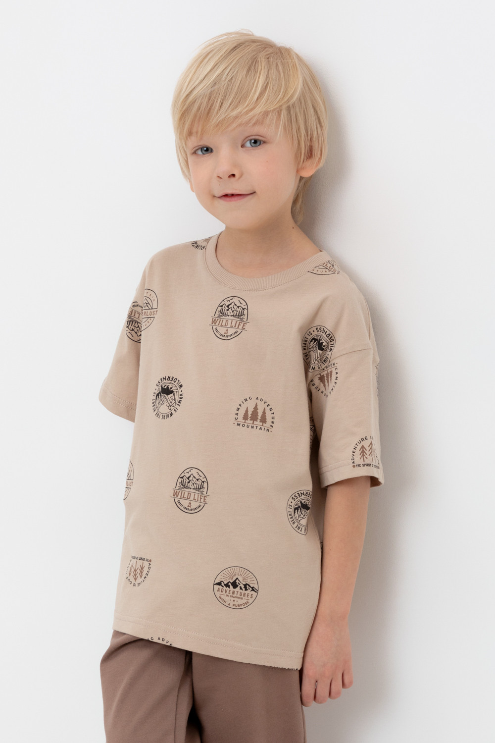 

Футболка детская CROCKID М 3008_92-170, бежевый, 110, М 3008_92-170