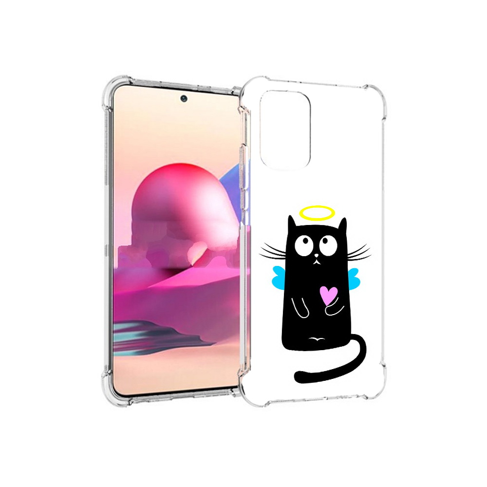 

Чехол MyPads Tocco для Xiaomi Redmi Note 10S Кот ангелок (PT158704.257.96), Прозрачный, Tocco
