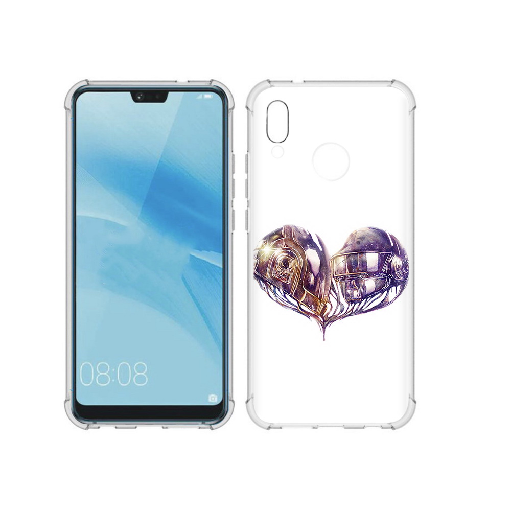 

Чехол MyPads Tocco для Huawei P20 Lite сердце абстракция (PT130405.51.596), Прозрачный, Tocco
