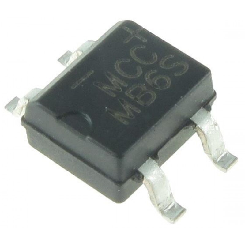 

100 штук, Диодный мост MB6S (0.5A 600В)