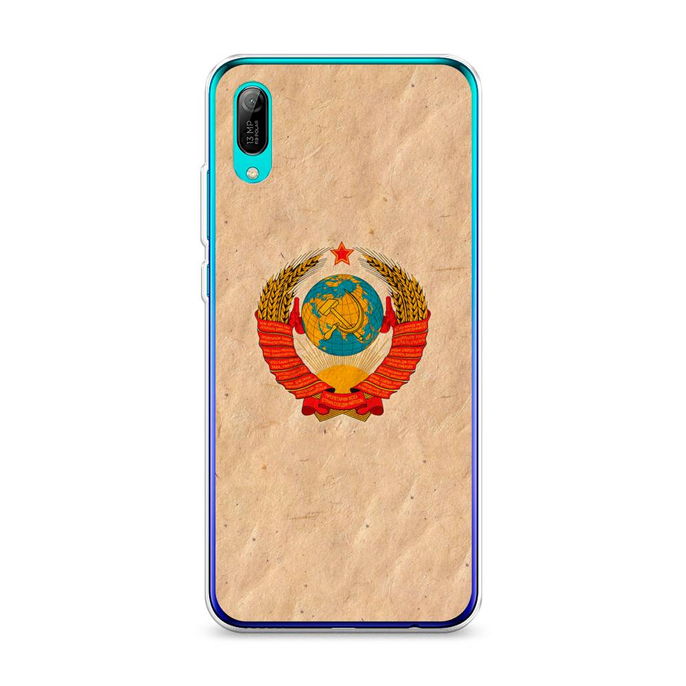 

Чехол Awog на Huawei Y6 Pro (Prime) 2019 "Союз пролетариев", Бежевый;красный, 68150-10