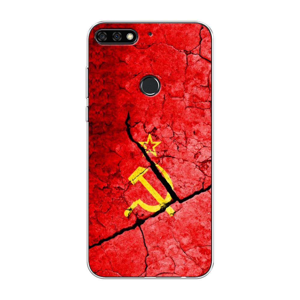 

Чехол Awog на Honor 7C Pro "СССР", Красный;черный;желтый, 65550-5