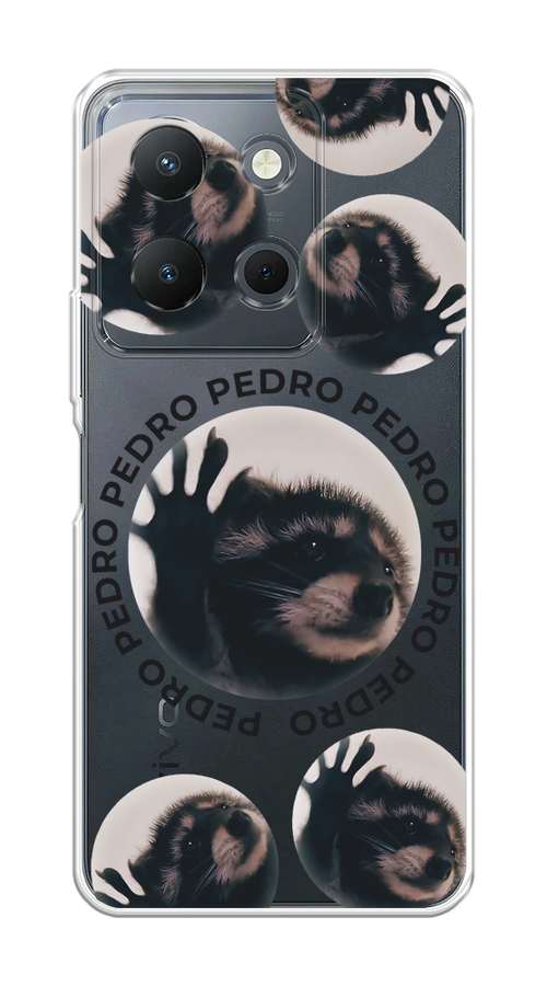 

Чехол на Vivo Y36 4G "Pedro енот", Черный;бежевый;прозрачный, 269250-1