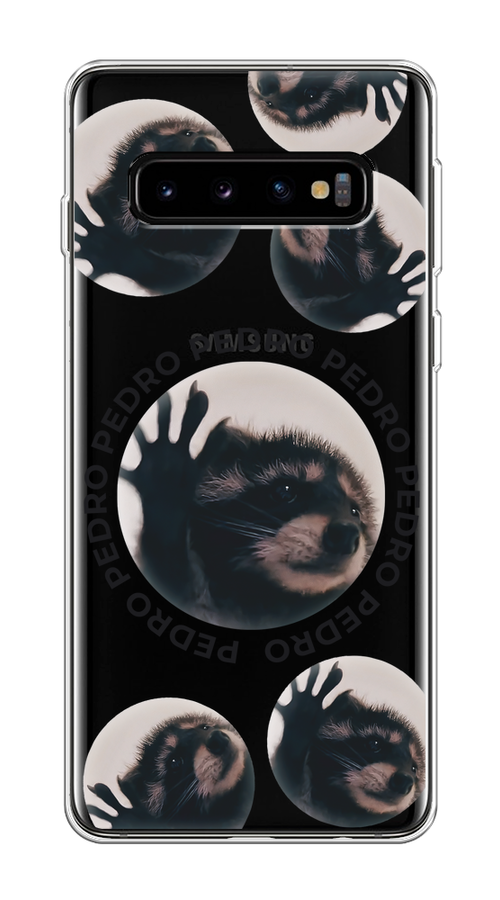 

Чехол на Samsung Galaxy S10 "Pedro енот", Черный;бежевый;прозрачный, 27050-1