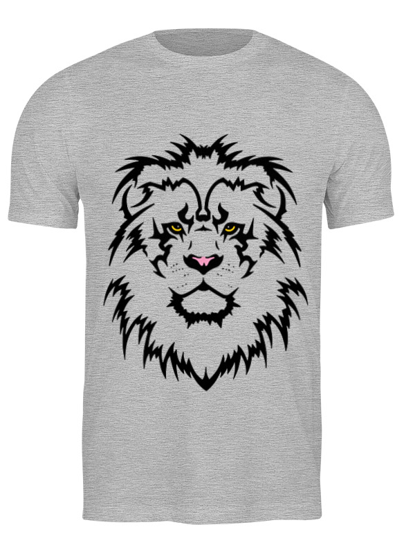 

Футболка мужская Printio Лев. lion серая L, Серый, Лев. lion