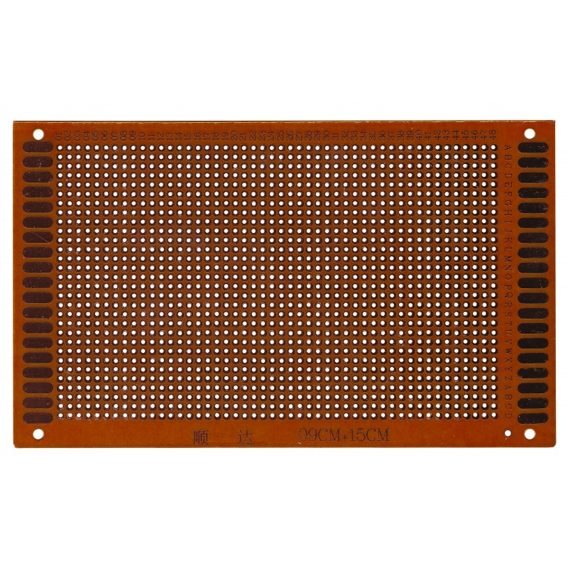 50 штук, Односторонняя печатная плата 9х15 см