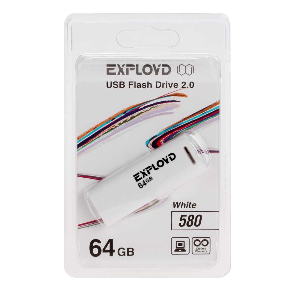 фото Карта памяти exployd usb 64гб ex-64gb-580 (ex-64gb-580 white)