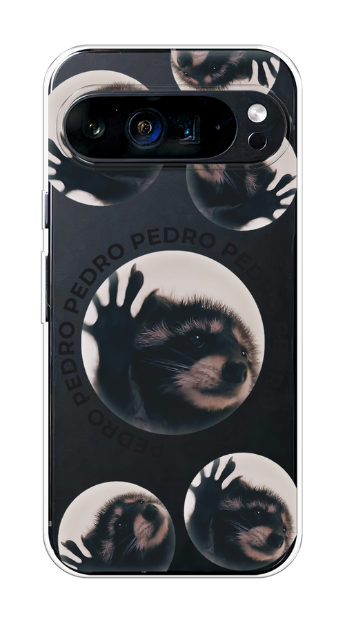 

Чехол на Google Pixel 9 Pro XL "Pedro енот", Черный;бежевый;прозрачный, 272150-1