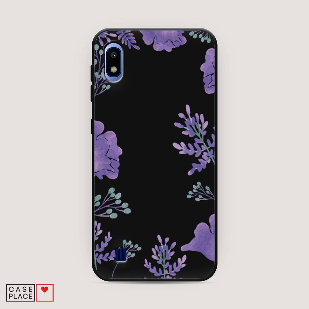 

Чехол Awog на Samsung Galaxy A10 "Сиреневая цветочная рамка", Разноцветный, 27952-1