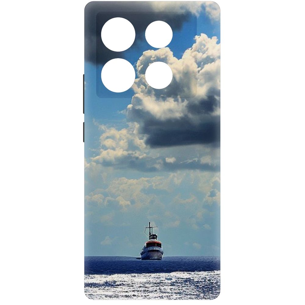 

Чехол-накладка Krutoff Soft Case Море для INFINIX Note 40 черный