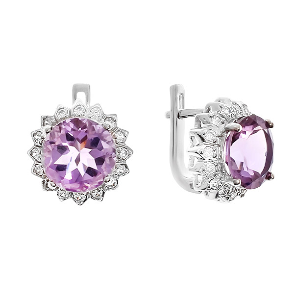 

Серьги из серебра Balex Jewellery 2405836003, аметист/фианит, 2405836003