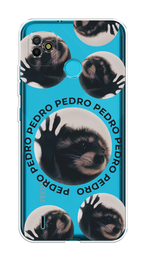 

Чехол на Tecno POP 5 "Pedro енот", Черный;бежевый;прозрачный, 301150-1