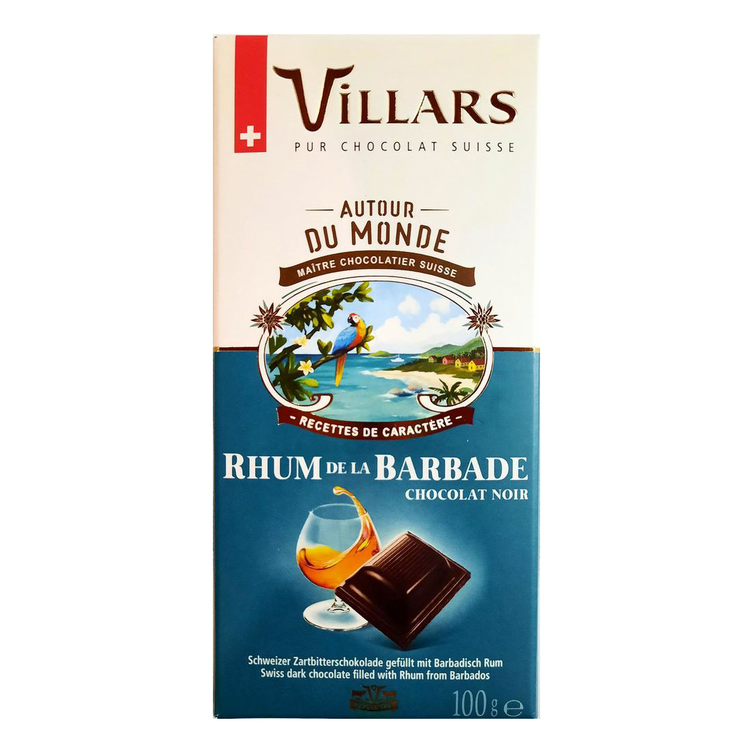 Шоколад Villars темный с барбадосским ромом 100 г