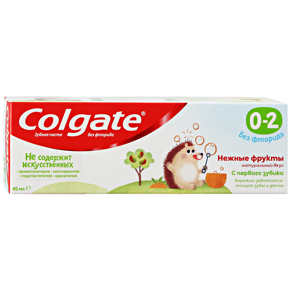 Детская зубная паста Colgate Нежные фрукты без фторида, 40 мл