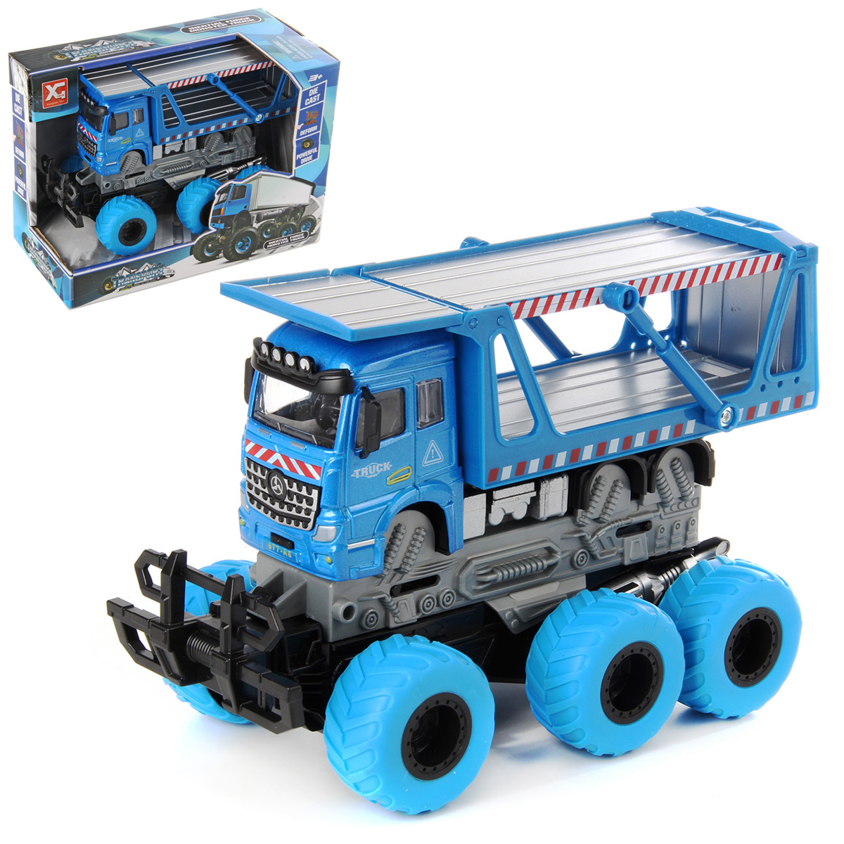 

Машина металлическая, инерционная Monster Transporter Truck