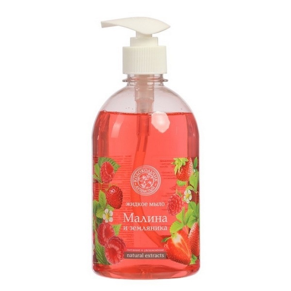 фото Жидкое мыло колокольчик natural extracts «малина и земляника» 500 мл