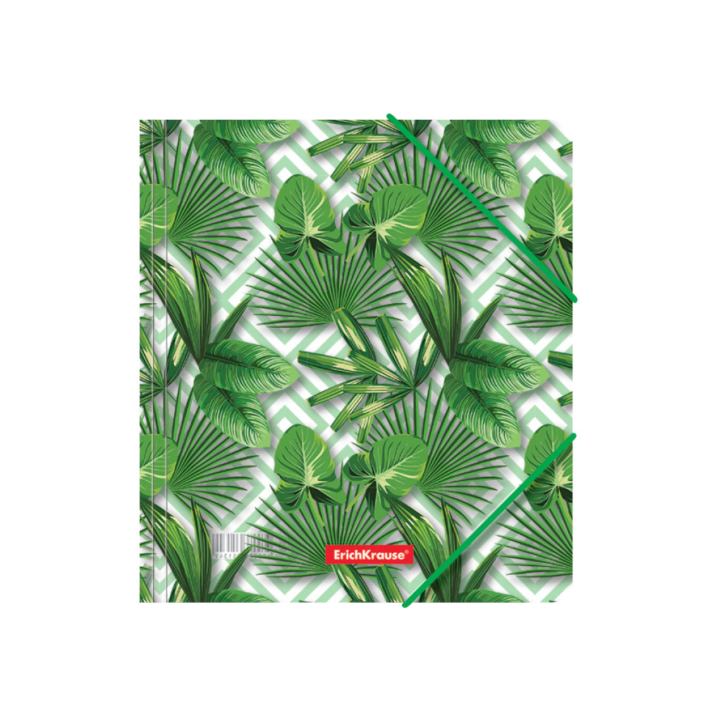 фото Папка для тетрадей на резинках "tropical leaves", a5+ erichkrause