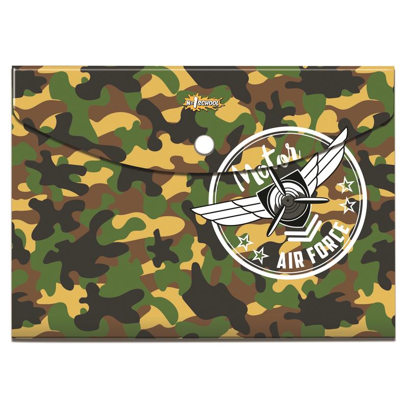 

Папка-конверт на кнопке "Military", 180 мкм, А5+