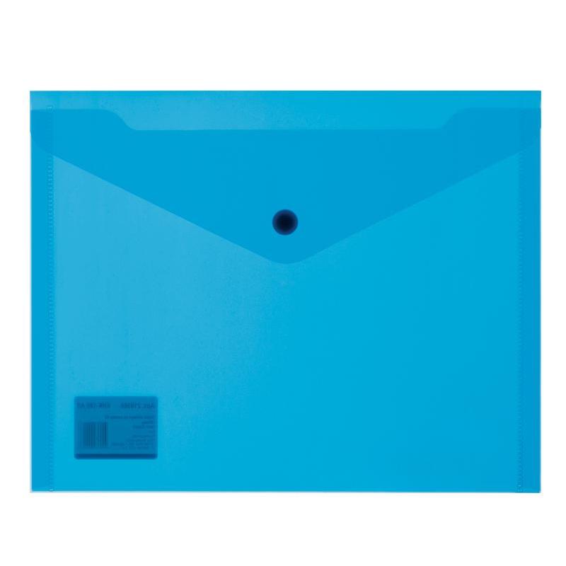 фото Набор папок-конвертов на кнопке, а5, 180 мкм, цвет синий, 10 штук bantex
