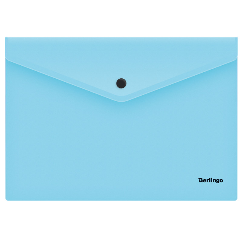 

Папка на кнопке "Instinct", А4, 180 мкм, аквамарин, 3 штуки, Голубой