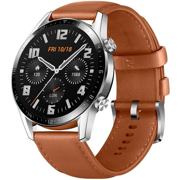 фото Смарт-часы huawei watch gt 2 black/brown (ltn-b19v)