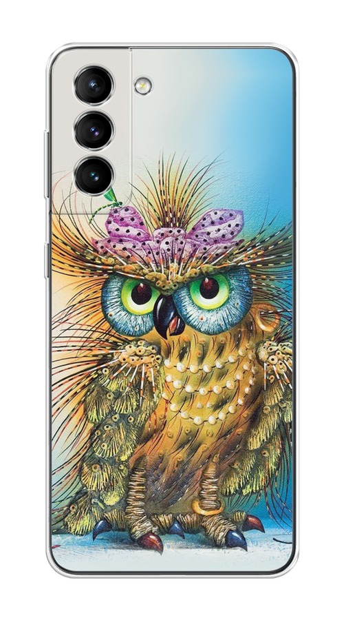 

Чехол на Samsung Galaxy S21 "Модная сова", Коричневый;голубой, 2101850-1