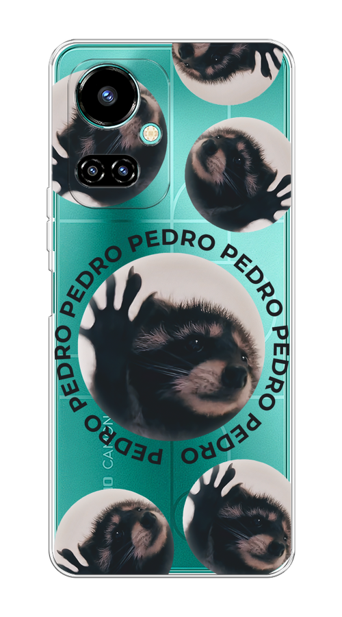 

Чехол на Tecno Camon 19/19 Pro 4G "Pedro енот", Черный;бежевый;прозрачный, 302250-1