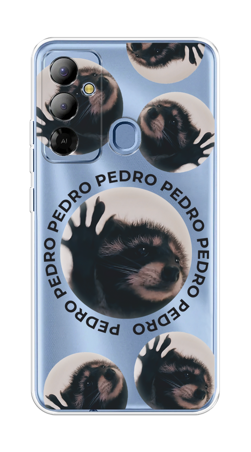 

Чехол на Tecno Pop 6 Go "Pedro енот", Черный;бежевый;прозрачный, 302950-1