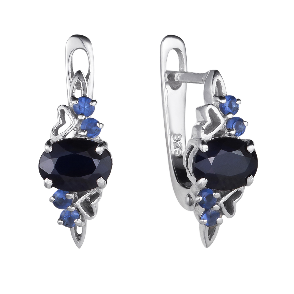 

Серьги женские из серебра Balex Jewellery 2405837664, сапфир/фианит, 2405837664