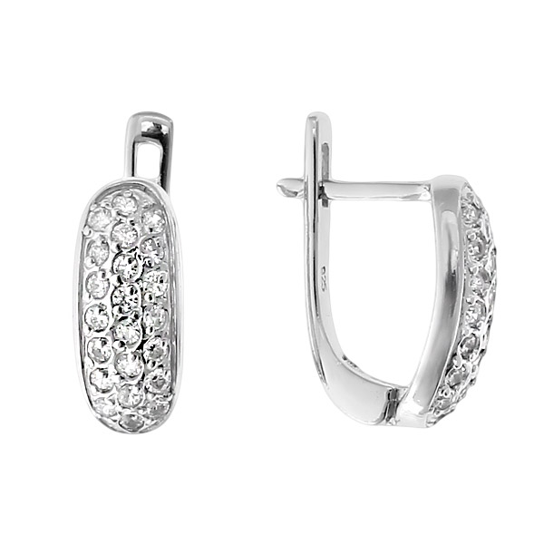 

Серьги из серебра Balex Jewellery 2405932265, фианит, 2405932265