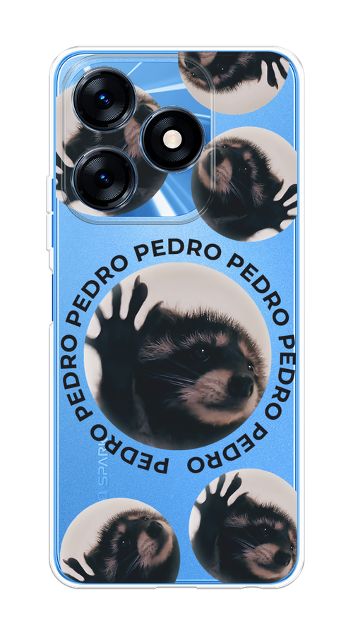 

Чехол на Tecno Spark 10/10C "Pedro енот", Черный;бежевый;прозрачный, 303550-1
