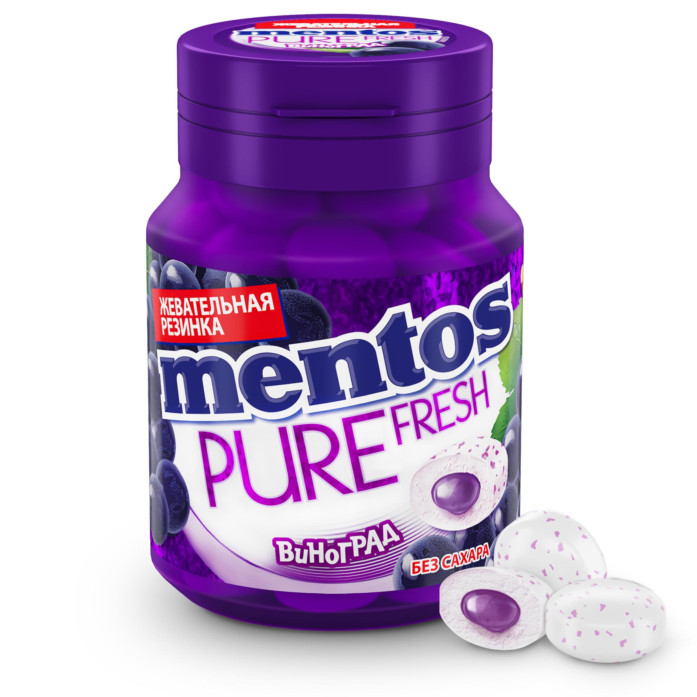 

Жевательная резинка Mentos Pure Fresh Виноград с экстрактом зеленого чая без сахара 54 г