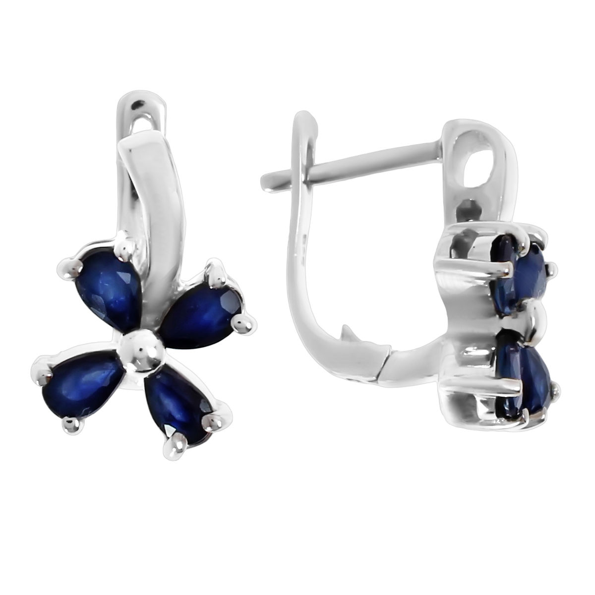 

Серьги женские из серебра Balex Jewellery 2405933161, сапфир, 2405933161