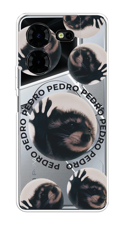 

Чехол на Tecno Pova 5 Pro 5G "Pedro енот", Черный;бежевый;прозрачный, 304550-1
