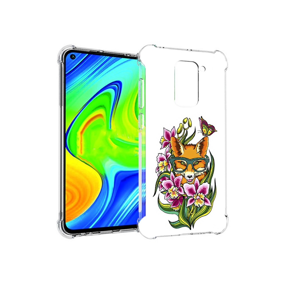 Чехол MyPads Tocco для Xiaomi Redmi Note 9 Лиса в цветах (PT150805.258.108)