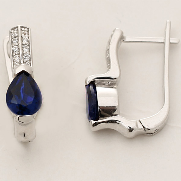 

Серьги из серебра Balex Jewellery 2405935186, сапфир/фианит, 2405935186