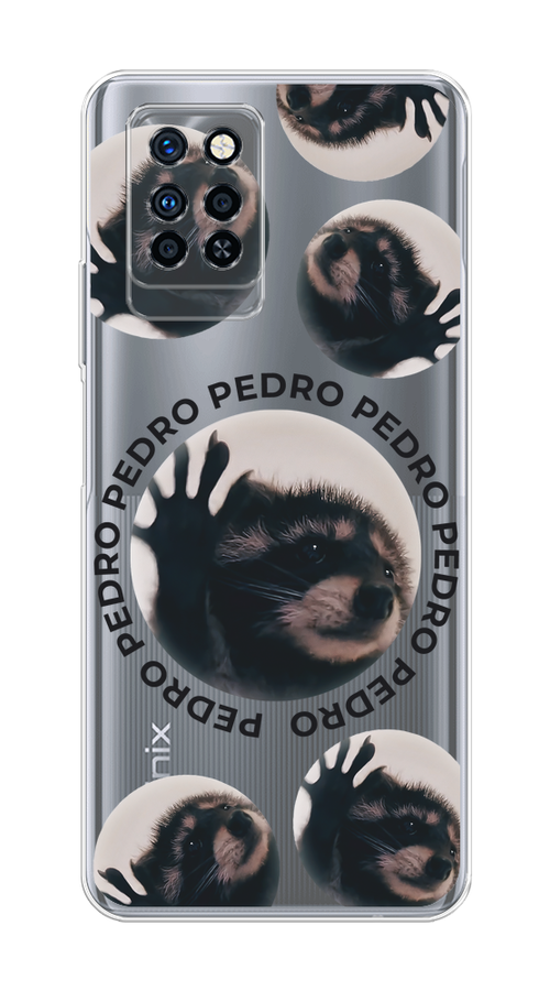 

Чехол на Infinix Note 10 Pro "Pedro енот", 3100150-1