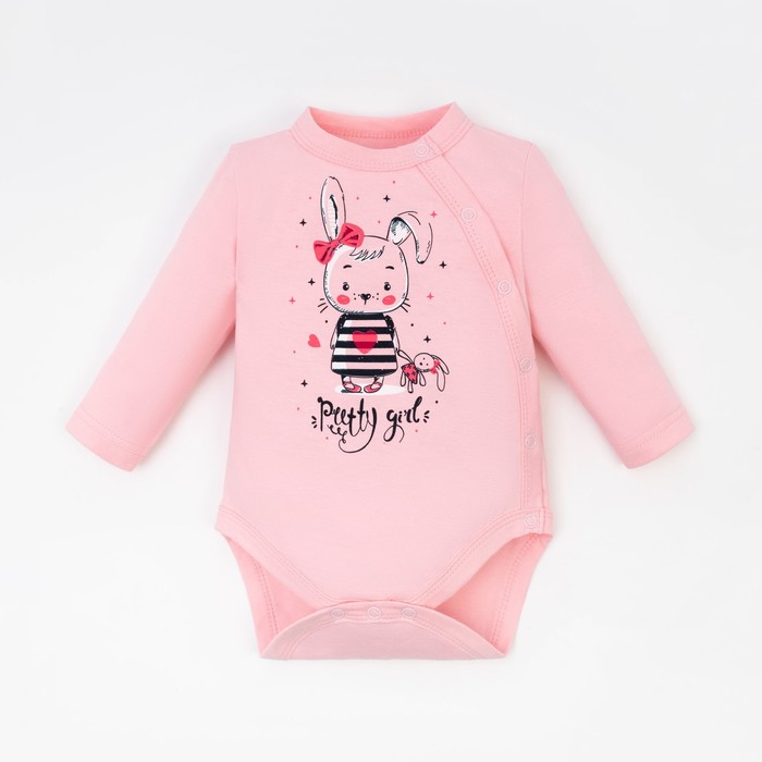 

Боди для девочки Luneva, цвет розовый/зайчик, рост 68 см, 93312