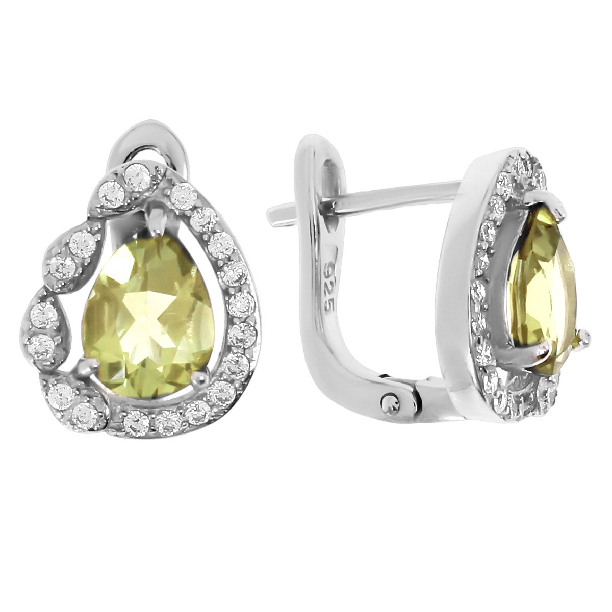 

Серьги женские из серебра Balex Jewellery 2405935813, топаз/фианит, 2405935813