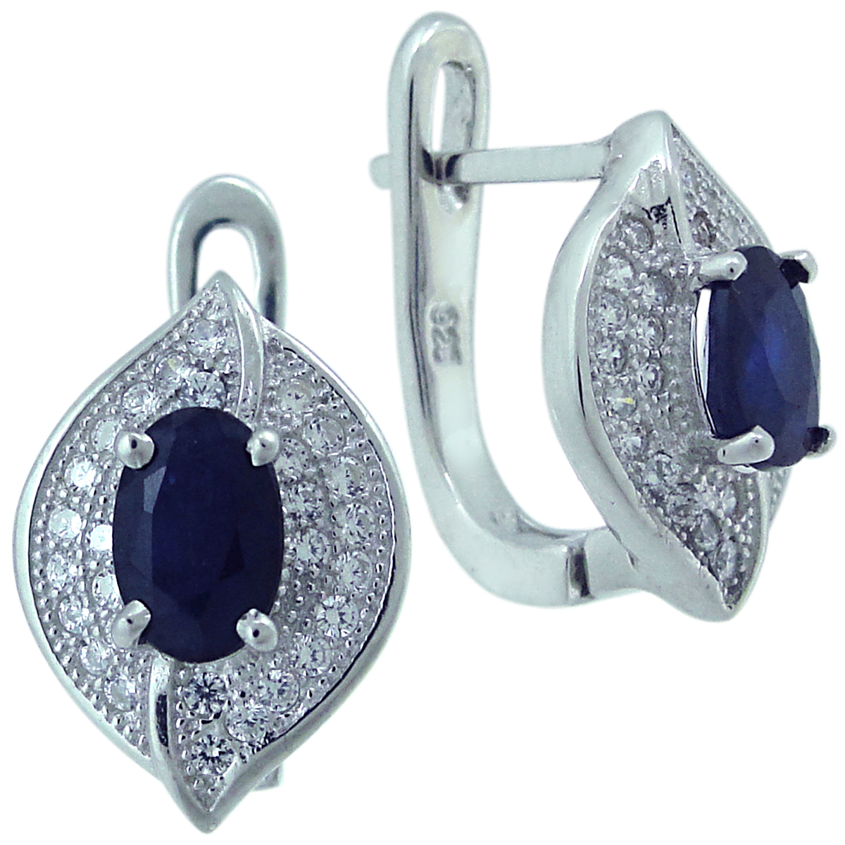 

Серьги женские из серебра Balex Jewellery 2405935876, сапфир/фианит, 2405935876