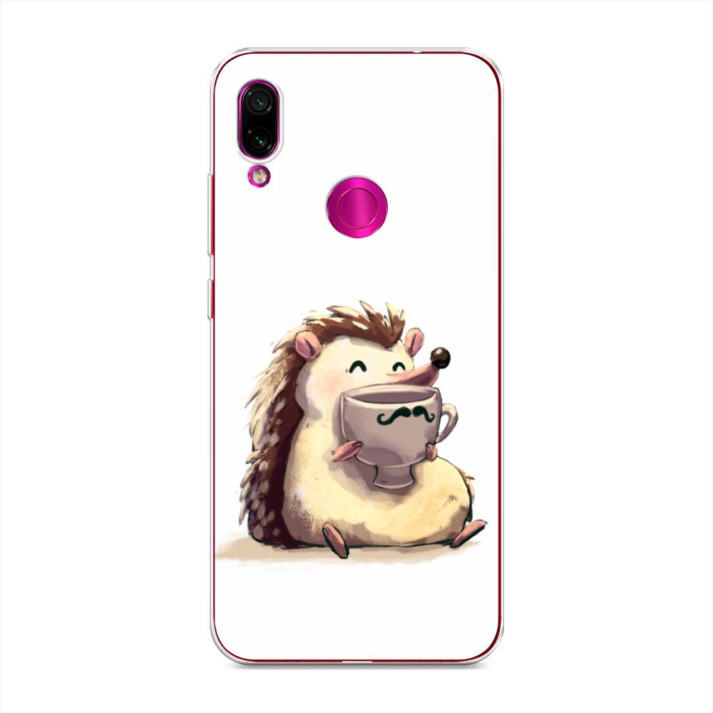 фото Силиконовый чехол "еж кофеман" на xiaomi redmi note 7 awog