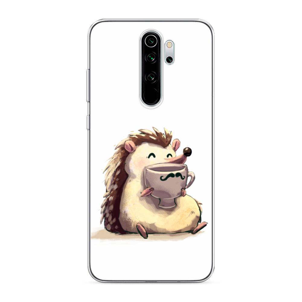 фото Силиконовый чехол "еж кофеман" на xiaomi redmi note 8 pro awog