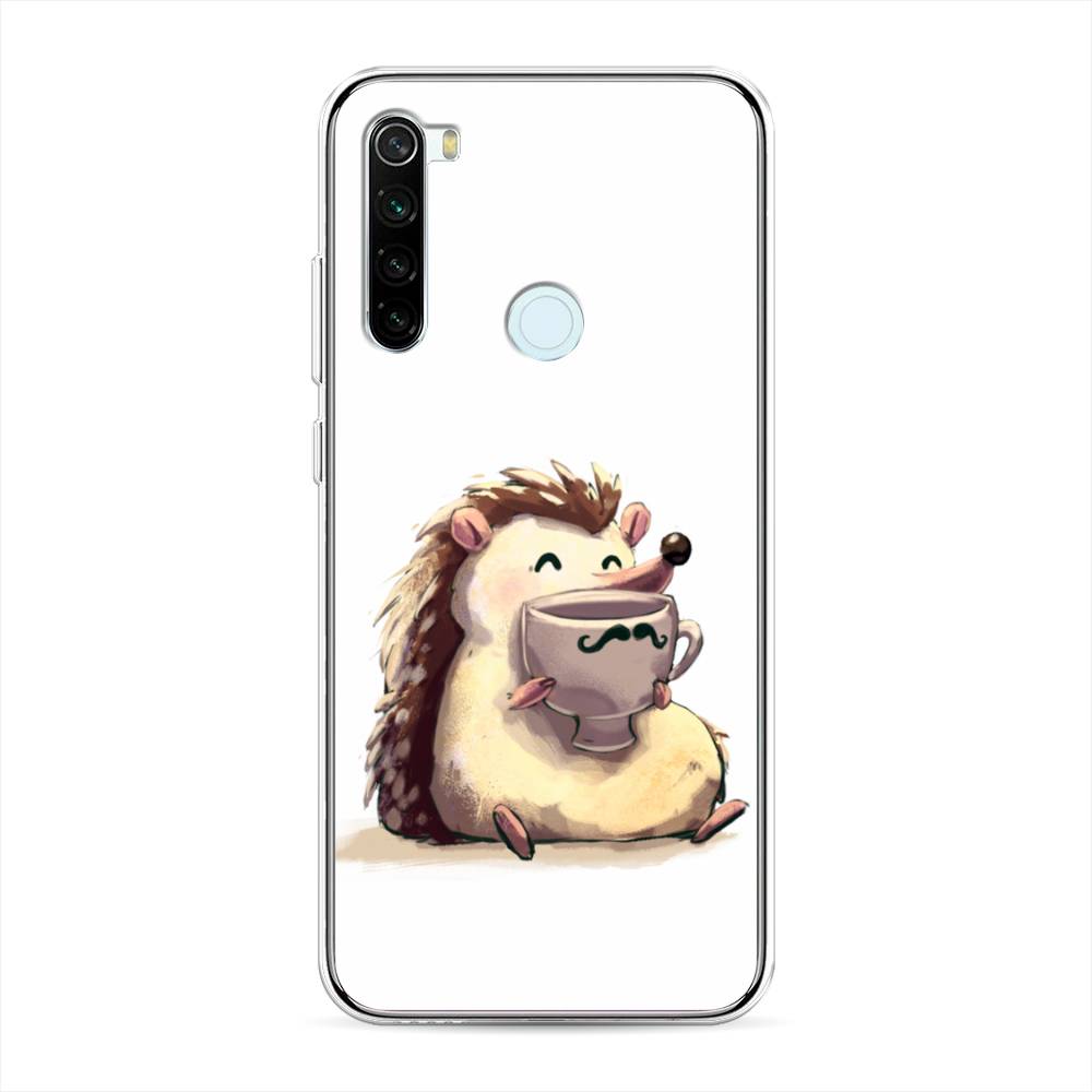 фото Силиконовый чехол "еж кофеман" на xiaomi redmi note 8t awog