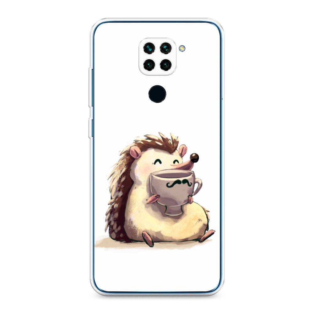 фото Силиконовый чехол "еж кофеман" на xiaomi redmi note 9 awog